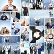 Foto: A collage of different business people working together A collage of different business people working together