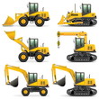 Vector tractor icons