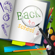 Back to school - vector background
