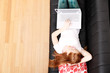 Young Redhead Girl with a Laptop