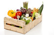 Photo: Assortment of fresh vegetables in a crate Assortment of fresh vegetables in a crate