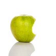 image of bitten green apple