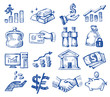 Vector: hand drawn money and business hand drawn money and business
