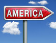 America road sign arrow