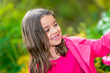 Natural portrait of a happy pretty little girl