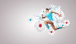 Image of sport woman jumping