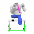 HurdlingBusinessShirtAndPantsFrontView