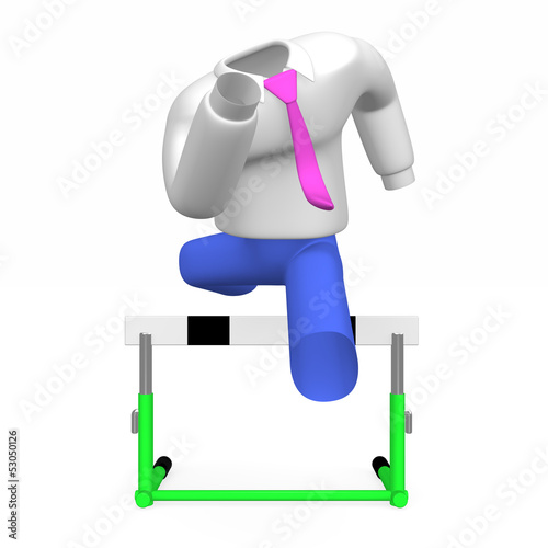 Illustration: HurdlingBusinessShirtAndPantsFrontView HurdlingBusinessShirtAndPantsFrontView