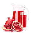 Photo: Pomegranate fruit juice in glass pitcher Pomegranate fruit juice in glass pitcher