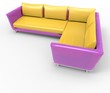 Modern sofa isolated on white background