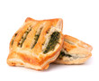 Puff pastry bun isolated on white background.
