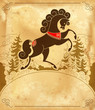 horse in the forest