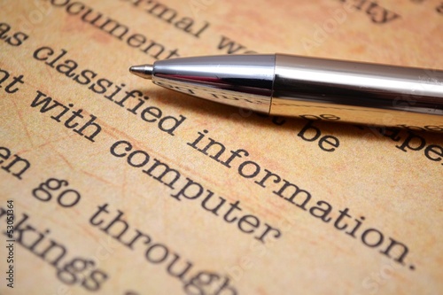Photo: Classified document Classified document