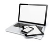 Laptop, tablet pc and smartphone