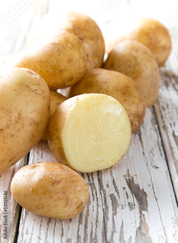 Photo: New raw potatoes New raw potatoes
