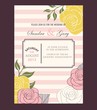 Beautiful floral wedding invitation. Vector illustration
