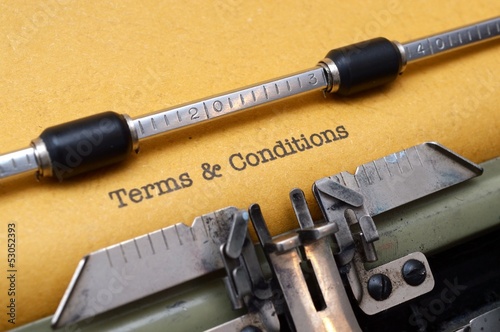 Photo: Terms and conditions Terms and conditions