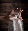 sand running through hand