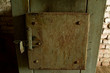Old metal stove close up