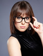 Photo: sensual young woman wearing glasses sensual young woman wearing glasses