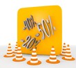 3d graphic of a 20 discount icon