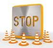 Illustration of a decorative stop icon
