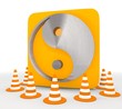 3d graphic of a isolated ying yang icon