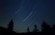 Starry sky in mountains