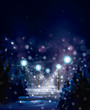 Vector of winter landscape. Merry Christmas!