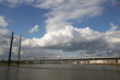 canvas print picture - Duesseldorf Rheinbruecke