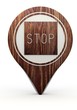 3d render of a natural compass sign on a set of wooden  markers