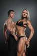 Athletic young woman and man