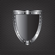 Metal textures and shield illustration