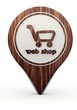 3d render of a natural compass sign on a set of wooden  markers