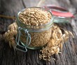 Oats in a preserving glass