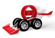 datenschutzenglish data protection icon  on a race car champion
