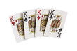 Poker, Vierling, König, weiß, gestaffelt