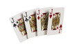 Poker, Vierling, Bube, weiß, gestaffelt