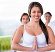 Female yoga instuctor
