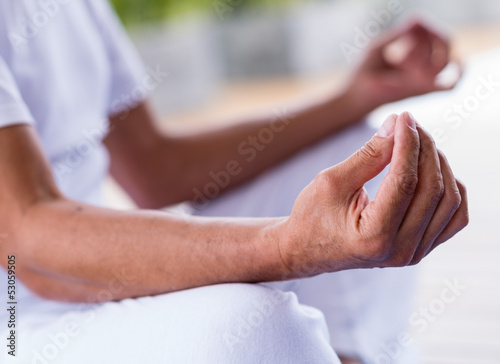 Photo: Yoga man meditating Yoga man meditating