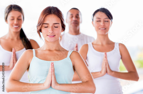 Photo: Group of people meditating Group of people meditating