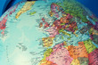 europe on globe