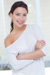 Portrait of  beautiful woman with smile at home