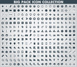 Collection of flat web and mobile icons and symbols