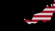 abstract people shaking hands on Malaysia map flag animation