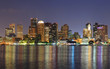 Boston downtown at dusk
