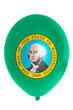 Illustration: Balloon colored in flag of american state of washington Balloon colored in flag of american state of washington