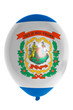 Illustration: Balloon colored in flag of american state of west virginia Balloon colored in flag of american state of west virginia