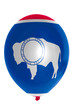 Illustration: Balloon colored in flag of american state of wyoming Balloon colored in flag of american state of wyoming