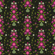 Vector: Purple flowers in vases Purple flowers in vases